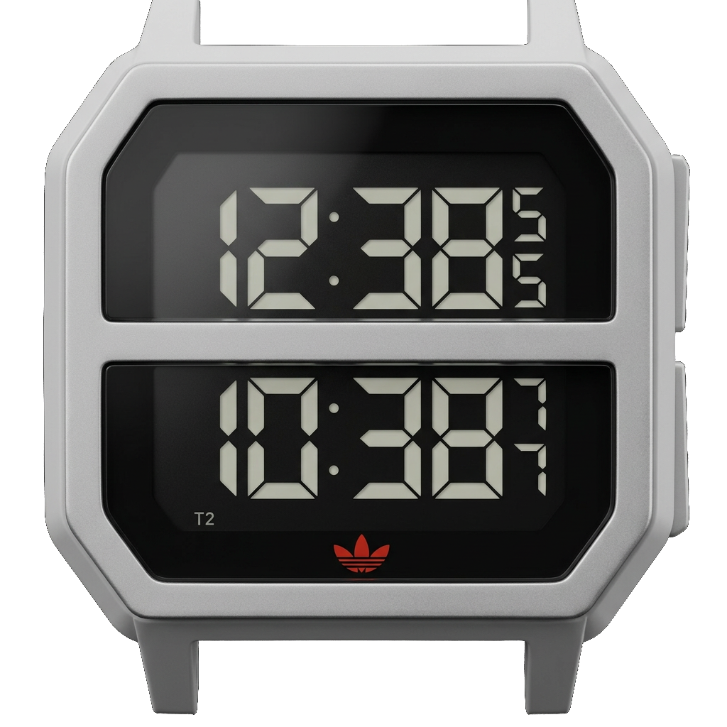 Adidas Archive R2 Nite Jogger digital watch dial