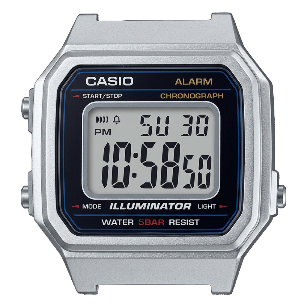 Casio A700W-1A digital watch dial