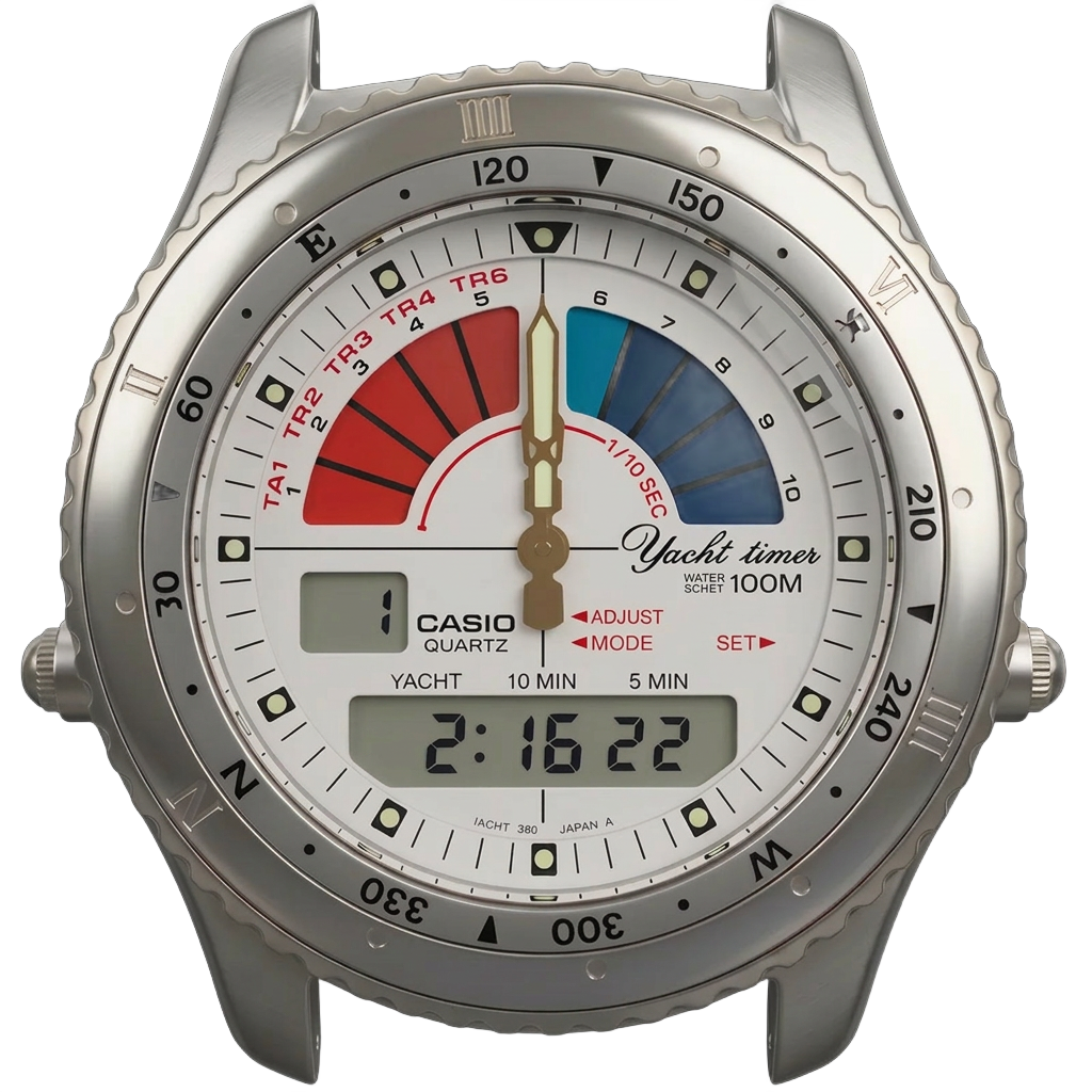Casio Yacht Timer AD-500 digital watch dial